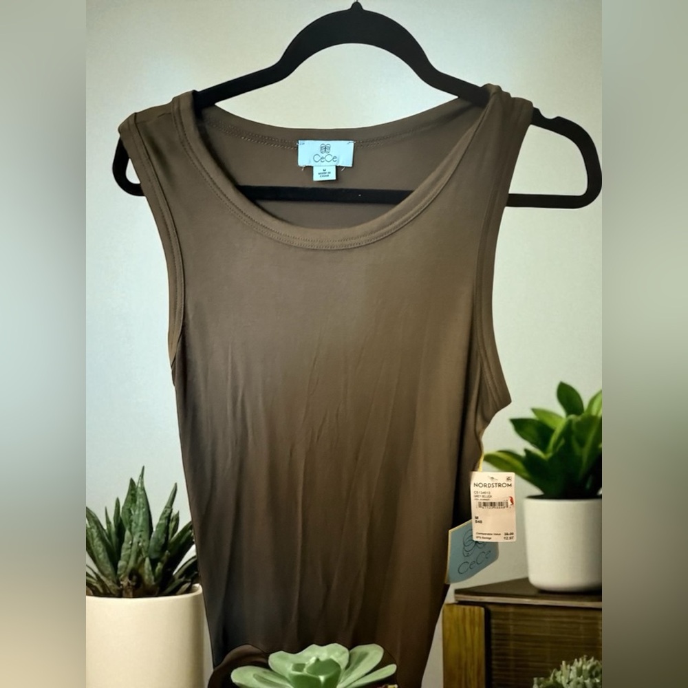 C&C California Women's Sleek Brown Tank Top